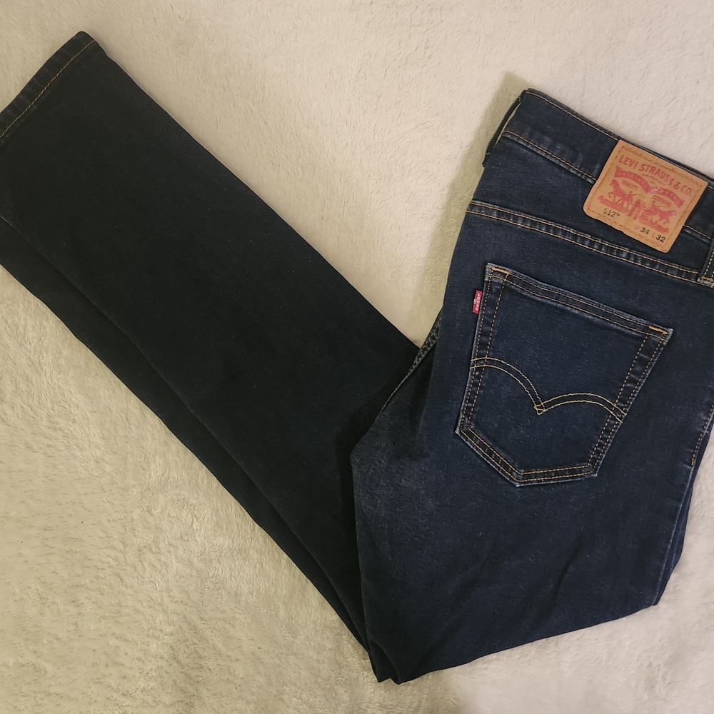 Levi's Men's Dark Indigo Straight Jeans